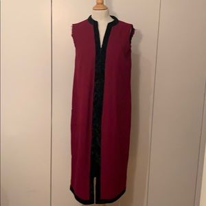 Vintage maroon sleeveless dress